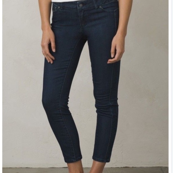 Prana Carlotta Cropped Mid Rise Stretch Skinny Jeans, Size 8 ~ EUC - Picture 2 of 8